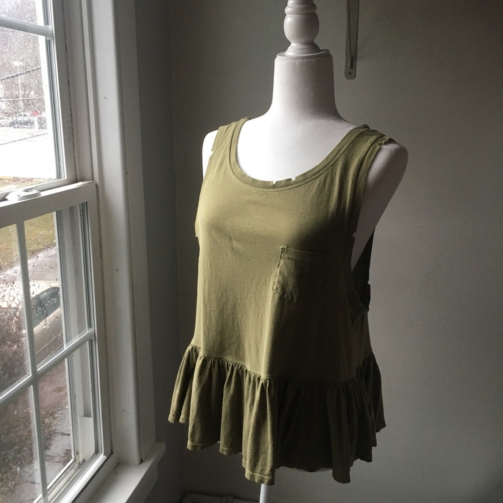 We the Free Olive Swingy Tank